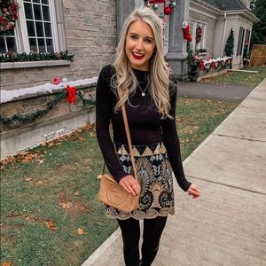 Sequin Skirt Red Dress Boutique